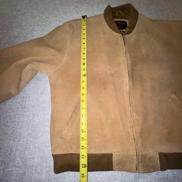 Reed Vintage Suede Leather Bomber Jacket Size M - Picture 13 of 16